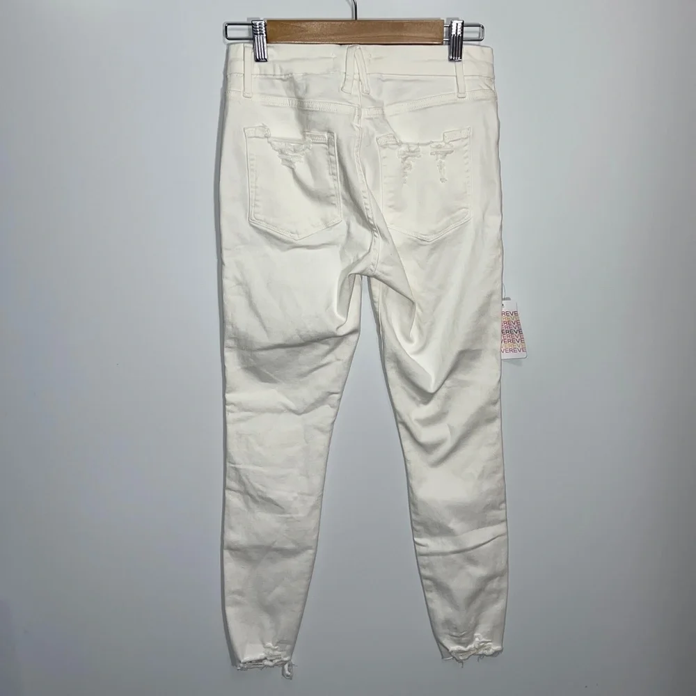 Good American NWT Good Legs‎ Raw Hem White Jeans Size 6/28 - Picture 4 of 12